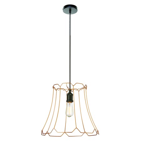 Dainolite 1Lt Metal Gold Framed Pendant BKO-M-GLD